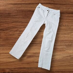 Boden White Straight-Leg Short Jeans